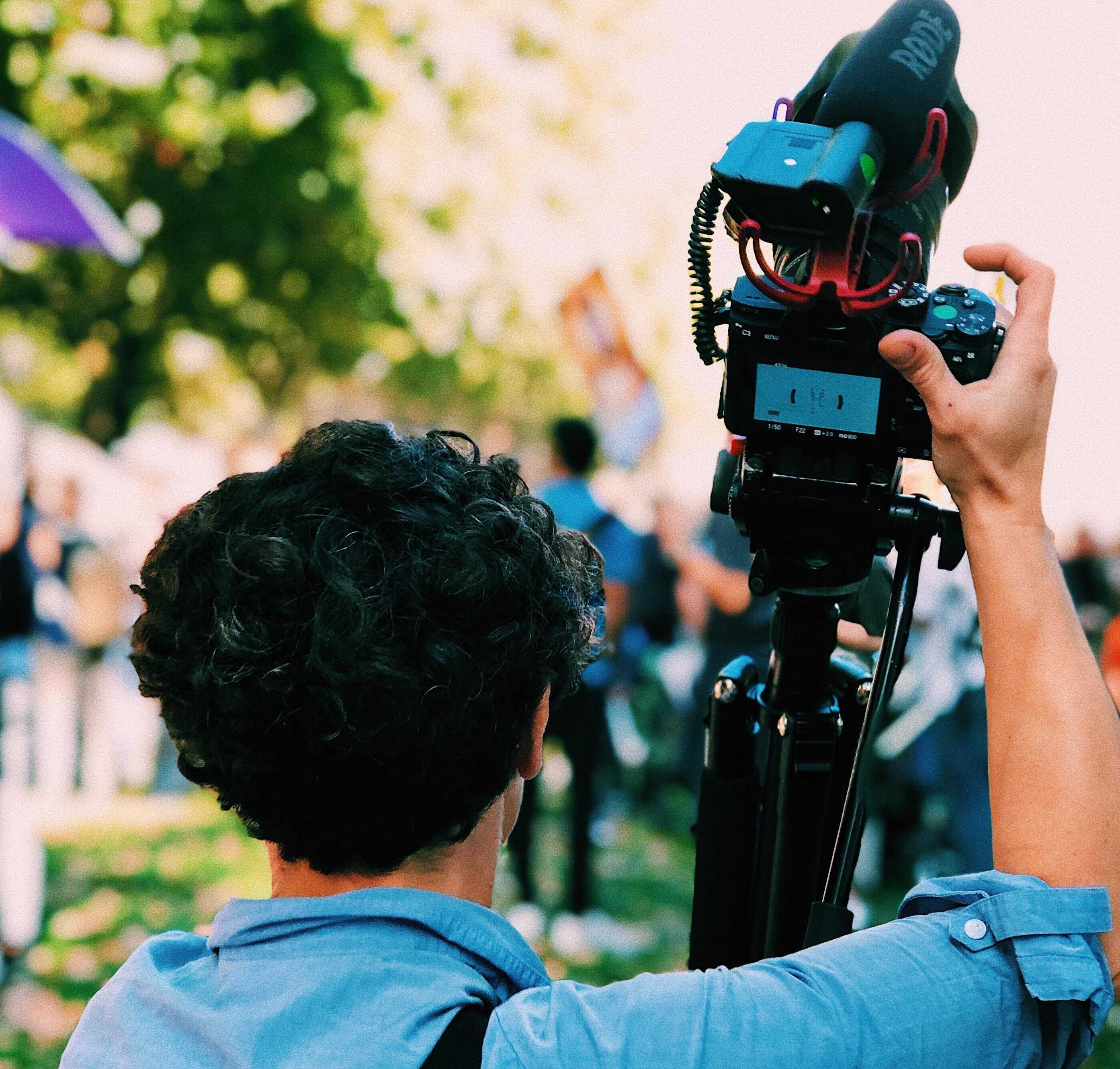 man holding camera